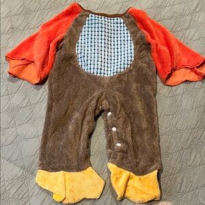 DAN DEE Infant Plush Brown and Orange Turkey Costume